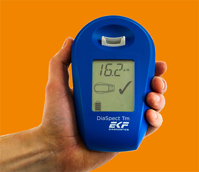 EKF的手持式分析仪可在两秒钟内完成无试剂的血红蛋白分析